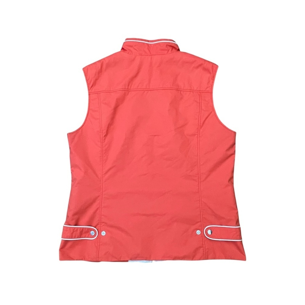 Bogner Quilted Golf Vest Coral Orange Size 8 - Picture 2 of 11